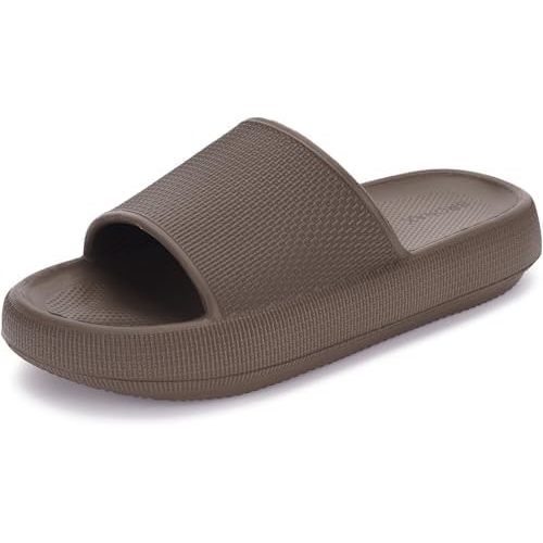 BRONAX Pillow Slippers for Women and Men | House Slides Shower Sandals | Cushioned Thick Sole