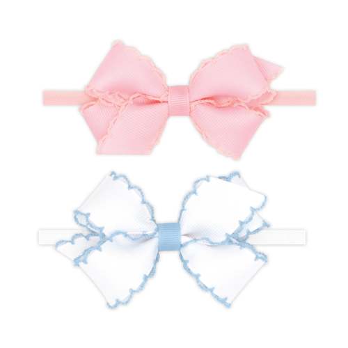 Mini Moonstitch Grosgrain Two Pack Headband Bows