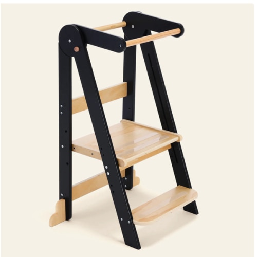 HARPPA Nordi | Foldable Toddler Tower – Compact Montessori-Inspired Standing Tower for Ages 2–6, Wooden Convertible Tower for Kitchen, Bathroom & More