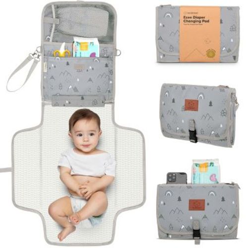 Keababies Ezee Diaper Changing Pad, Portable Diaper Changing Mat, Waterproof Foldable Diaper Changing Pad (prairie)
