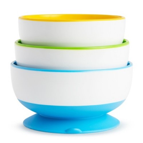 Munchkin 3pk Stay-Put Suction Bowls