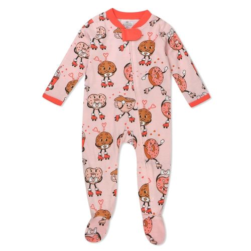 HonestBaby Baby Celebration Sleep & Play Footed One-Piece Pajama Sleeper 100% Organic Cotton
