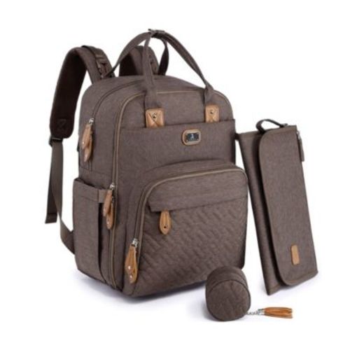 Large Diaper Bag Backpack with Portable Changing Pad and Stroller Straps