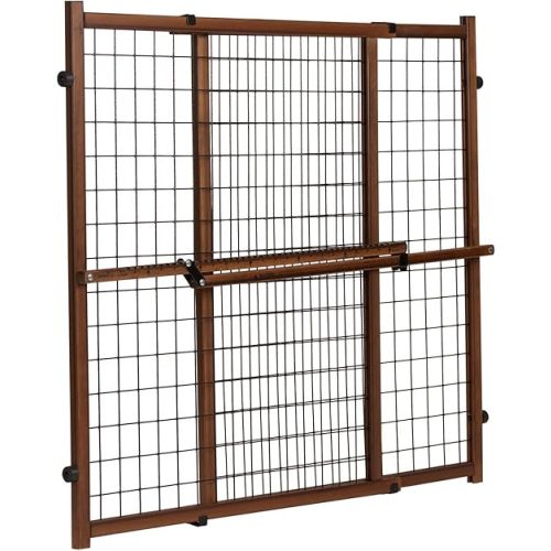 Evenflo Position & Lock Tall & Wide Baby Gate, Pressure-Mounted, 50"W x 32"H, Farmhouse Collection