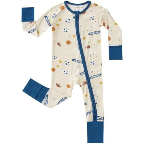 pureborn Baby Boys Girls Sleeper Snug Fit Viscose from Bamboo Pajamas 0-24 Months