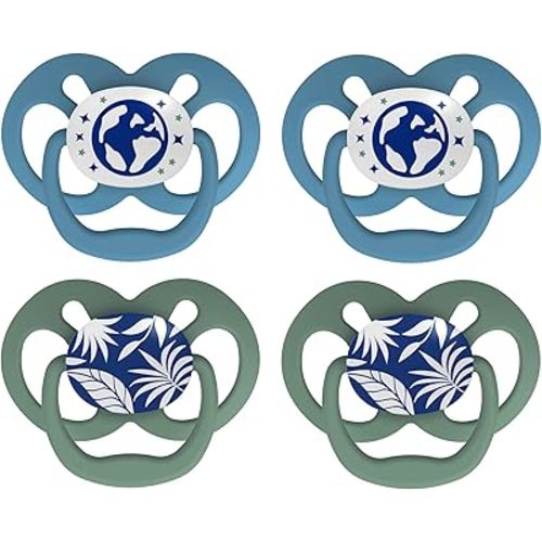 Dr. Brown's Advantage Symmetrical Pacifier with Air Flow - Blue Glow-in-The-Dark - 2-Pack - 6-18m (Pack of 2)