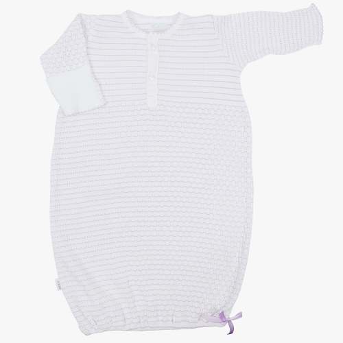 Paty Knit Placket Gown (Pinstripe) #354