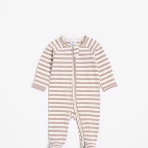 Bonds Baby Stripe Zip Wondersuit Coverall - Neutral/White Stripe | Target Australia