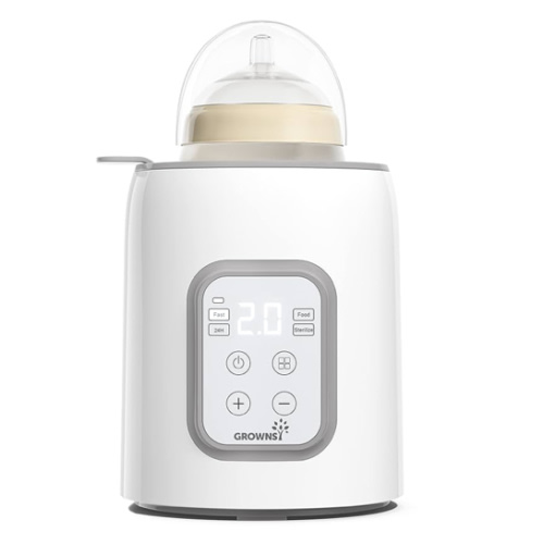 Bottle Warmer, GROWNSY 8-in-1 Fast Baby Milk Warmer with Timer for Breastmilk or Formula, Accurate Temperature Control, with Defrost, Sterili-zing, Keep, Heat Baby Food Jars Function