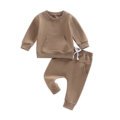 CIYCUIT Toddler Baby Boy Clothes Long Sleeve Sweatshirt Pants Set Fall Winter Outfits