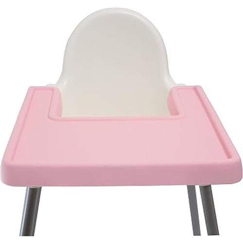 Silicone Full Cover Placemat for IKEA Antilop High Chair, BPA Free, Dishwasher Safe, ezpz Baby Led Weaning Plate, Baby Finger Food
