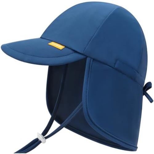 Adjustable Baby Sun Hats with UPF50+ & Neck Flap Protection - Perfect Swim & Play Toddler Hat for Girls & Boys