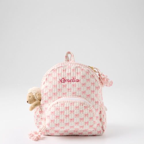 Block Print Quilted Backpack
