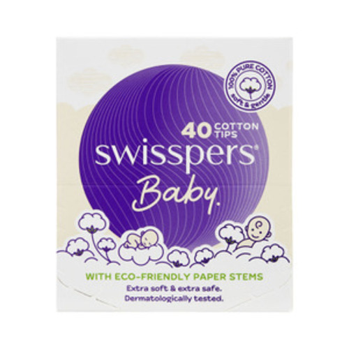 Swisspers Baby Cotton Tips Paper Stem | 40 pack