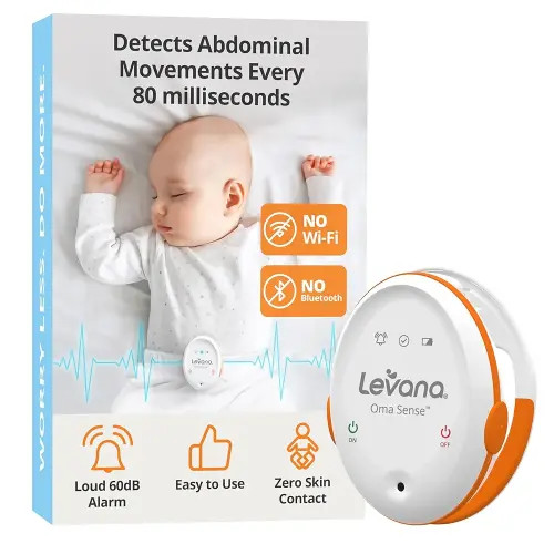 Levana Oma Sense Portable Baby Breathing Movement Monitor with Vibrations and Audible Alerts Designed to Stimulate Baby and Alert Parents