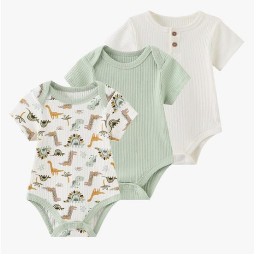 Baby Bodysuit Boy Girl Clothes Soft Newborn Infant Outfit Short Sleeve Romper