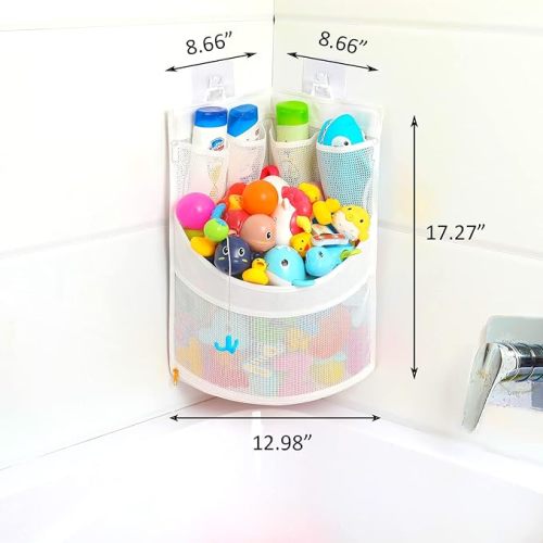 Nylon Baby Bathtub Toy Organizer - Corner Style, 17" x 13"