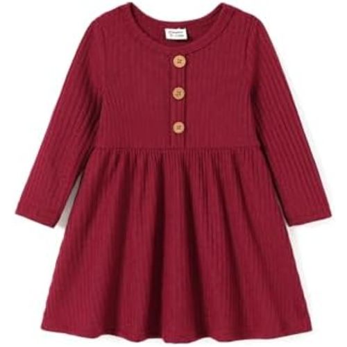 PATPAT Baby Toddler Girl Dresses Infant Fall Sleeve Dress 3-6 M