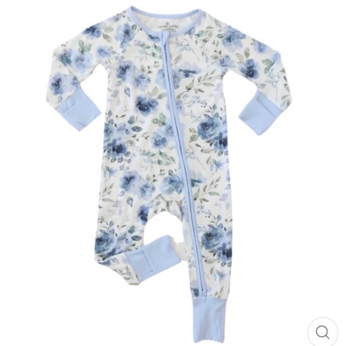 Bailey's Blue Floral Convertible Zip Romper