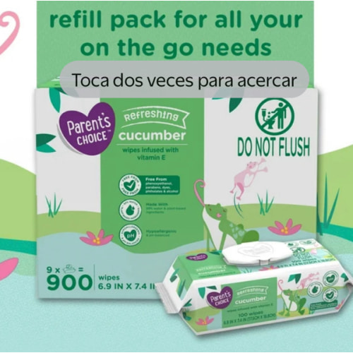 Parent's Choice Cucumber Scent Baby Wipes , 900 Unidades (Selecciona para Más Opciones)