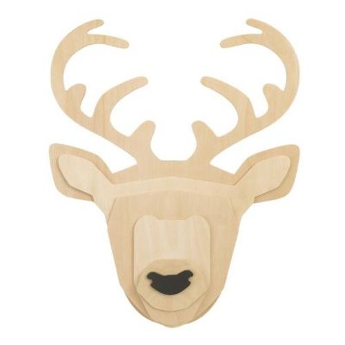 Little Love By Nojo Natural Wood Wall Decor - Deer 3d