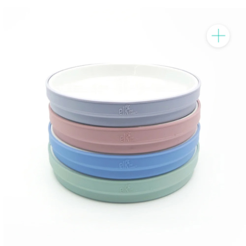 7.8"/20cm Porcelain White Plates with Silicone Sleeves