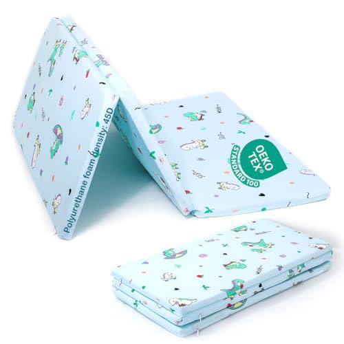 VUCWS Pack and Play Mattress Topper - 38" x 26" Pack N Play Mattresses Soft Firm Pad, Premium Foam Odorless Breathable Comfort Baby Foam Portable Playpen Mattresses