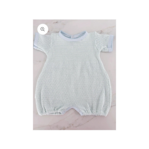 Paty Short Romper (Green W/ Blue Trim) – Littles on 5th