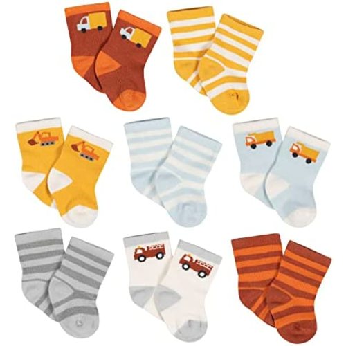 Gerber Unisex Baby 8-Pair Wiggle-Proof Sock