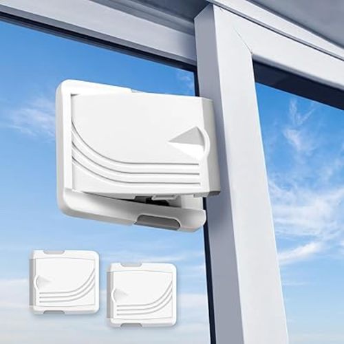 2 Pack Sliding Door Lock - Child Proof Lock for Sliding Door, Easy to Install Sliding Window Lock - Strong Adhesive Sliding Door Security Lock, Versatile Window Locks & Sliding Door Lock
