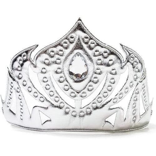 Little Adventures Soft Silver Winter Princess Crown with Pendant Dress Up Costume Accessory