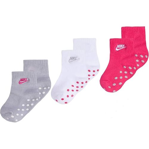 Nike Baby Girls' Ankle Gripper Socks (3 Pairs)