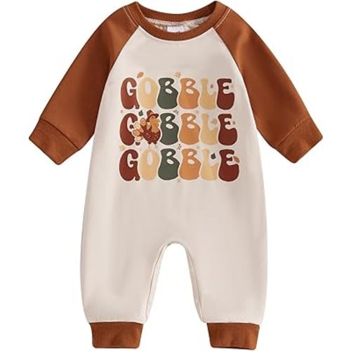 MoZiKQin Baby Halloween Outfit Boy Girl Pumpkin Patch Romper Jumpsuit Long Sleeve Playsuit Newborn Fall Winter Clothes