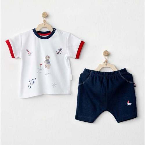 Sailor Bear Summer Outfit, White - Andy Wawa | Maisonette