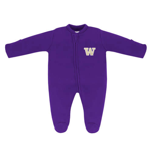 Washington Huskies Fleece Footed Romper | College Baby