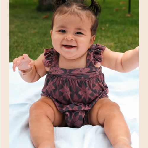 Torch ginger quilt romper