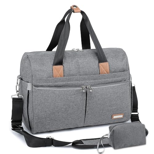 RUVALINO Diaper Bag Tote, Hospital Bag Large Travel Weekender Diaper Changing Messenger for Mom and Dad
