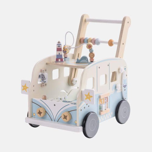 ROBUD Wooden Baby Push Walker - Vacaction Bus