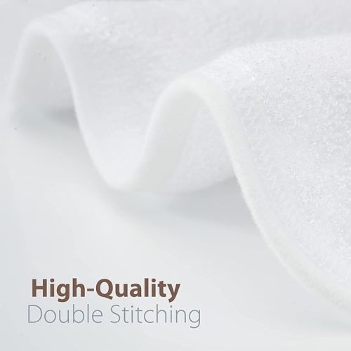 MINIBOO Premium Baby Washcloths for Sensitive Skin - Extra Soft and Absorbent Rayon from Bamboo Face Cloths and Newborn Bath Face Towel - Perfect as Baby Gifts - White
