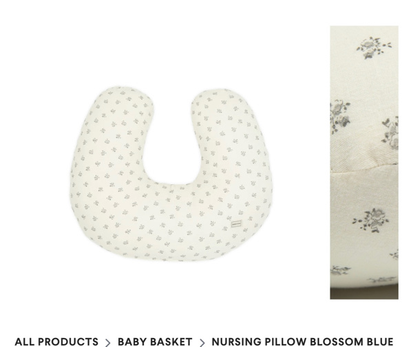 Nursing Pillow Blossom Blue · Minicoton