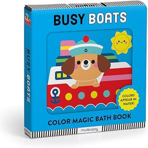 Busy Boats Color Magic Bath Book