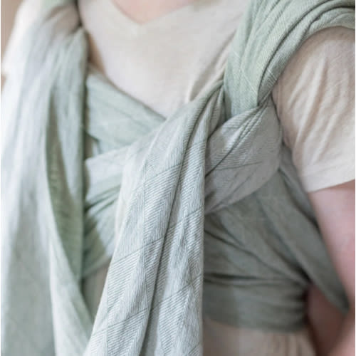 Ultra-Soft Sage Linen Woven Wrap Baby & Toddler Carrier | LoveHeld