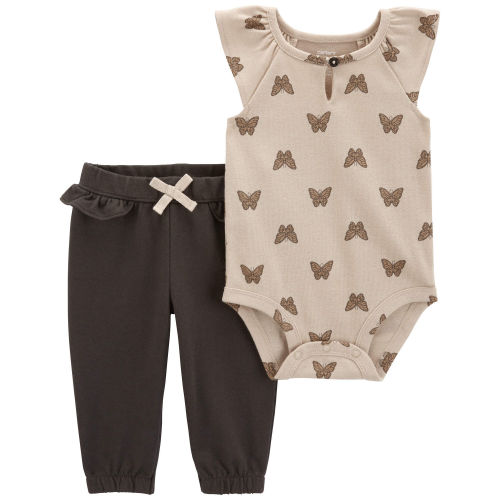 Baby 2-Piece Butterfly Bodysuit Pant Set