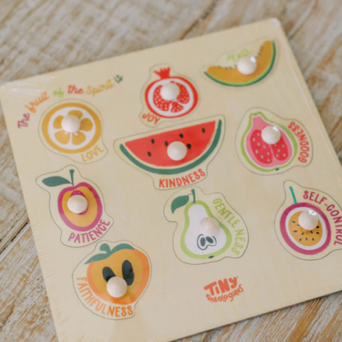 Fruit of the Spirit Wood Puzzle with Scripture – Tiny Theologians