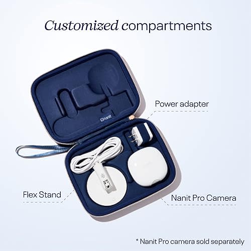 Nanit Travel Pack – Protective Compact Hard Case for Nanit Pro Smart Baby Monitor Plus Portable Flex Stand Accessory (Camera Not Included)