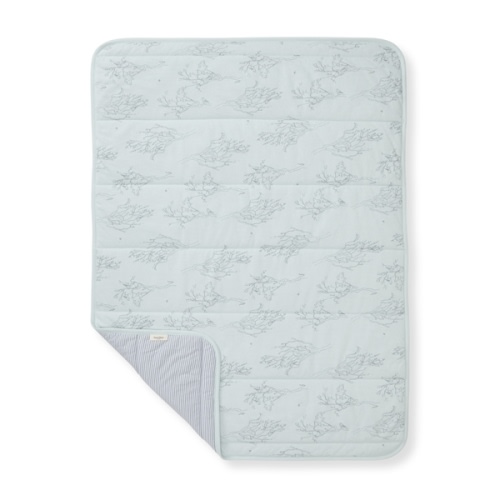 Swaying Branches Organic Cotton Reversible Baby Blanket Ice Flow