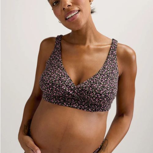 Hatch Collection The Dream Feed Nursing Friendly And Sleep Bralette - Floral, Xl