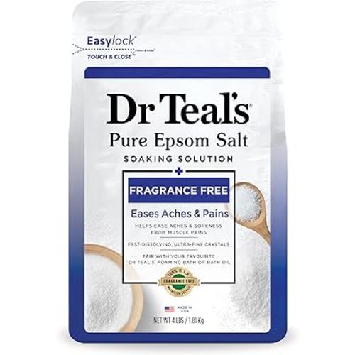 Dr Teal's Pure Epsom Salt Soak, Fragrance Free, 4 lbs
