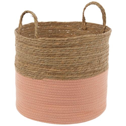 Two-Tone Water Hyacinth Basket