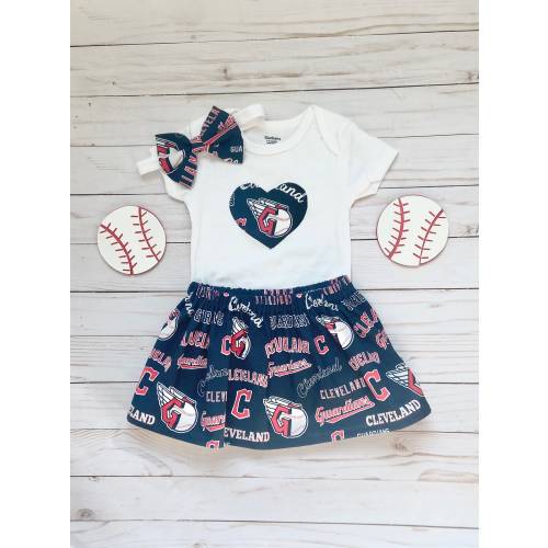 Cleveland Guardians Baby Outfit, Cleveland Guardians Girls Skirt, Cleveland Guardians Baby, Cleveland Guardians Outfit